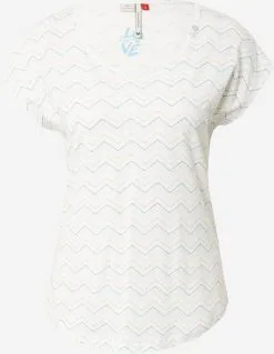 Ragwear T-shirts Shirt CHEDAR CHEVRON Dames Offwhite